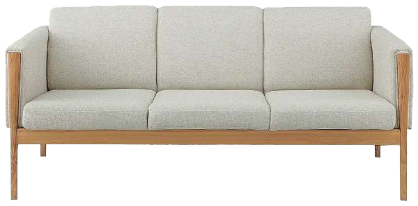 東谷のソファ。シンプルなデザインはどんな部屋にもマッチ。 木のフレームが自然な温かみを生み出します。