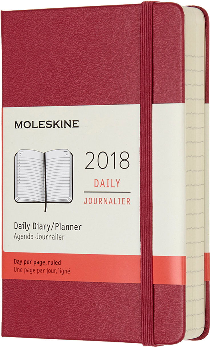 MOLESKINE 2018年 12ヶ月 デイリー - レッド