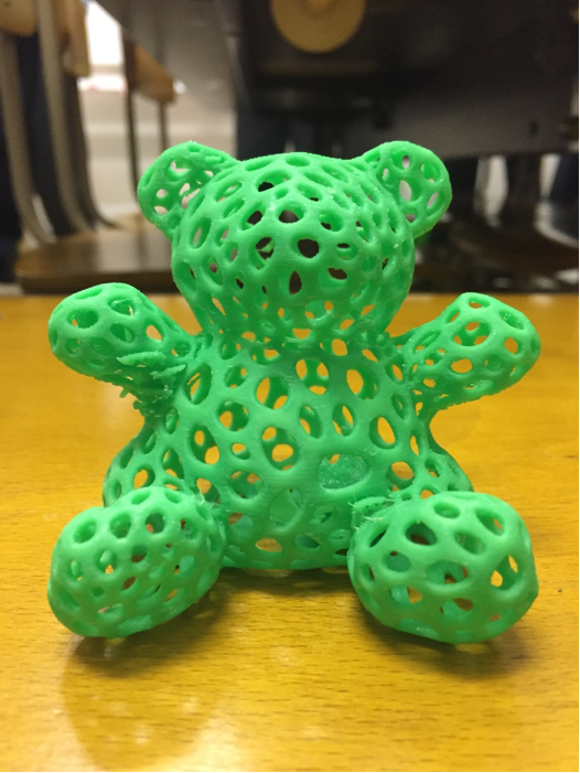 3Dプリンターで作ったクマ