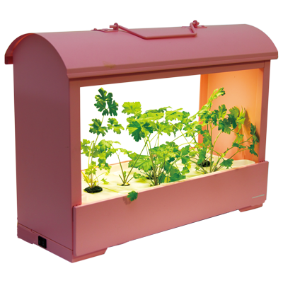 水耕栽培で室内で野菜が育てられるインテリア「Akarina05ピンク」