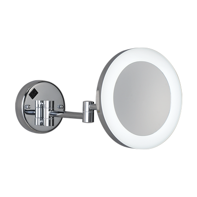 〈MotoM〉LED拡大鏡（拡大倍率3倍）丸形　GBK022 クロームメッキ