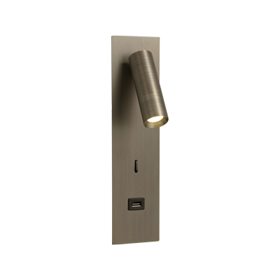 〈MotoM〉フラット形USB付きリーディングライト MBK008Z